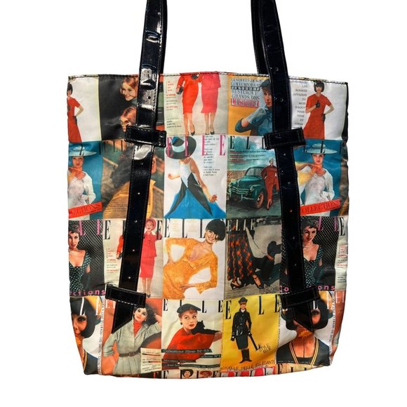 Vintage Elle Magazine Covers Tote Handbag - Picture 3 of 6